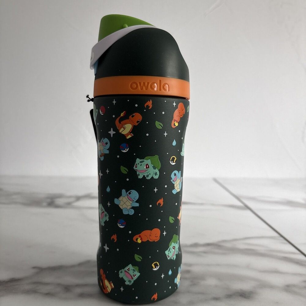 Pokemon x Owala FreeSip 16oz Kanto Starters Stainless Steel Water Bottle